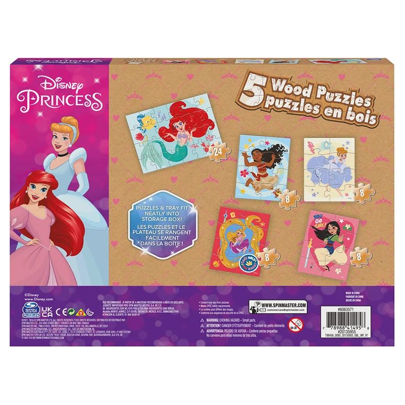PFG Disney Princess 5-in-1 Wood Puzzles (Usage/Used - PUZZLES FOR GOOD)