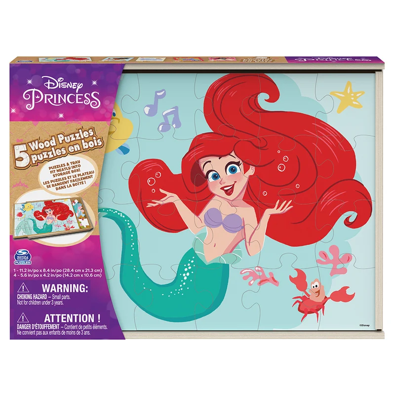 PFG Disney Princess 5-in-1 Wood Puzzles (Usage/Used - PUZZLES FOR GOOD)