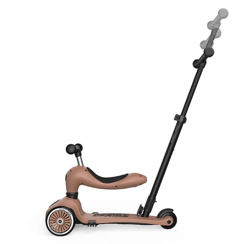 Rutschauto und Roller mit Lenker Highwaykick 1 Push and Go 2in1 1-5 Jahre – Mocha
