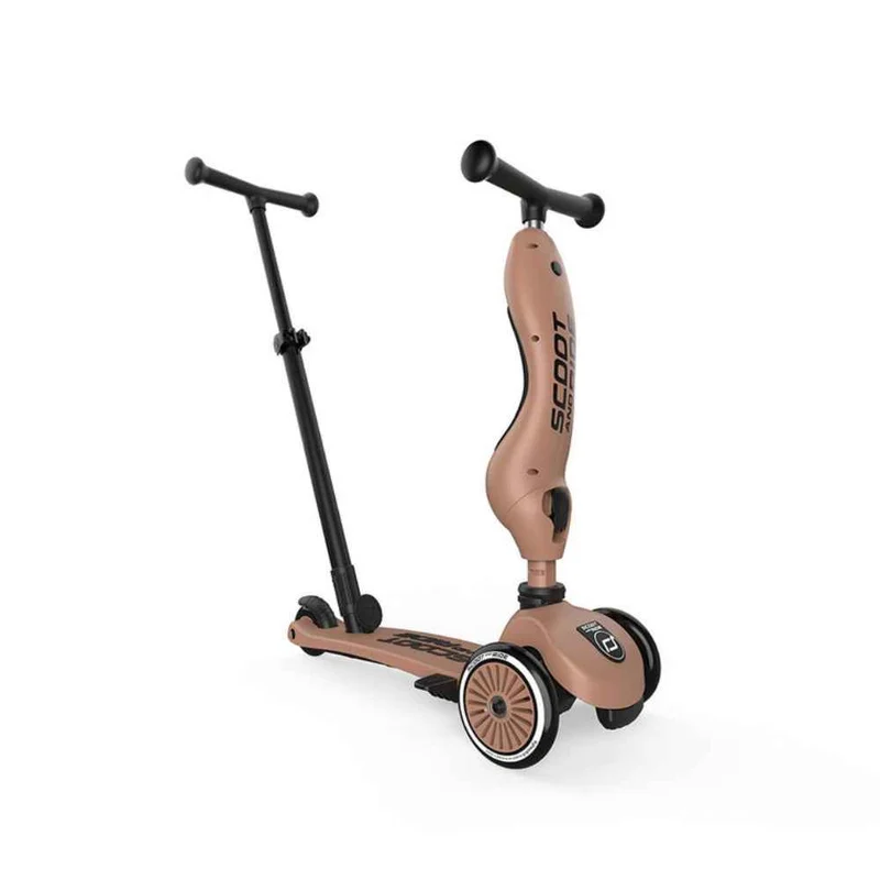 Rutschauto und Roller mit Lenker Highwaykick 1 Push and Go 2in1 1-5 Jahre – Mocha