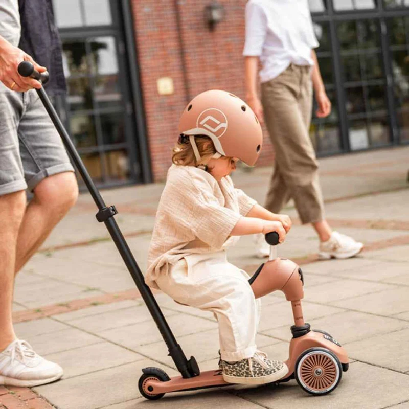 Rutschauto und Roller mit Lenker Highwaykick 1 Push and Go 2in1 1-5 Jahre – Mocha