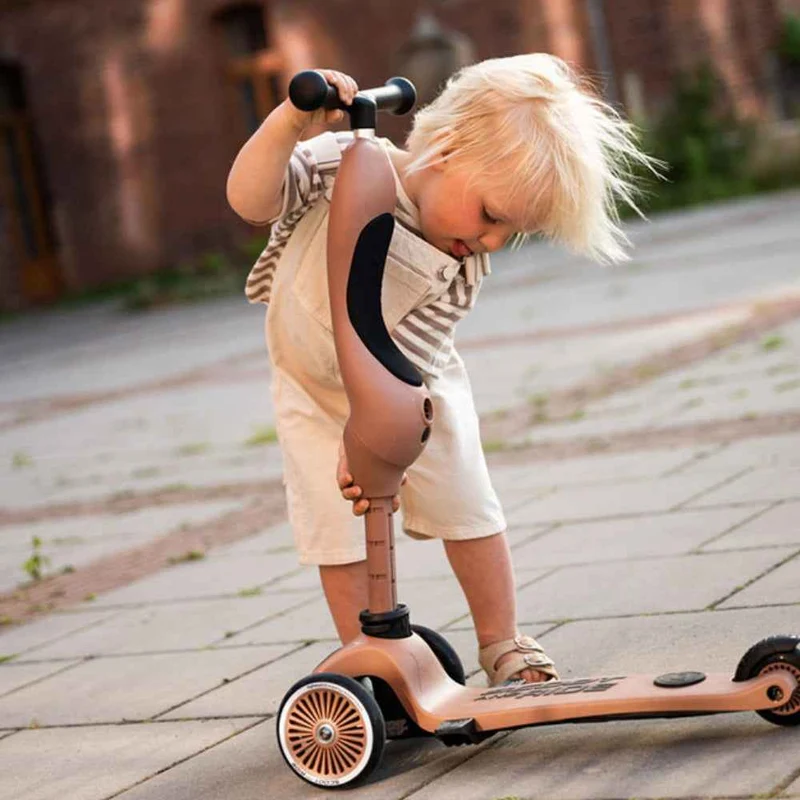 Rutschauto und Roller mit Lenker Highwaykick 1 Push and Go 2in1 1-5 Jahre – Mocha