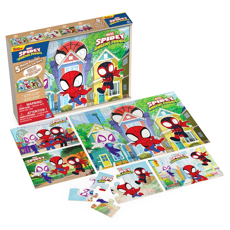 Spidey & Friends 5-in-1 Wood Puzzles