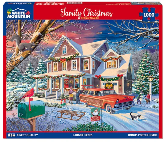 PFG Family Christmas, Victor McLindon (1000pcs) (Usage/Used - PUZZLES FOR GOOD)