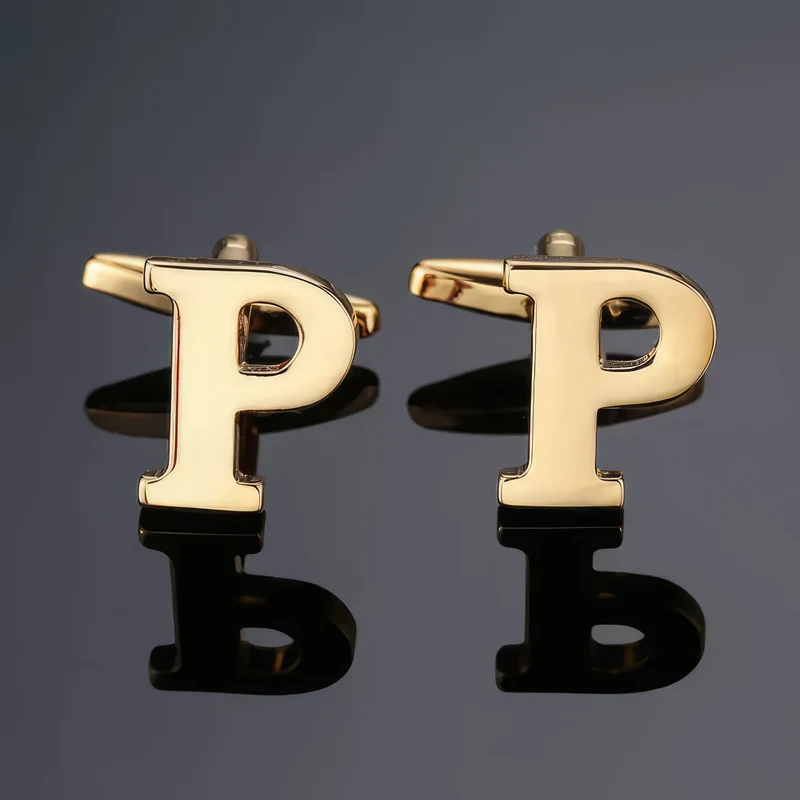 *Buchstabe P Manschettenköpfe, Gold
