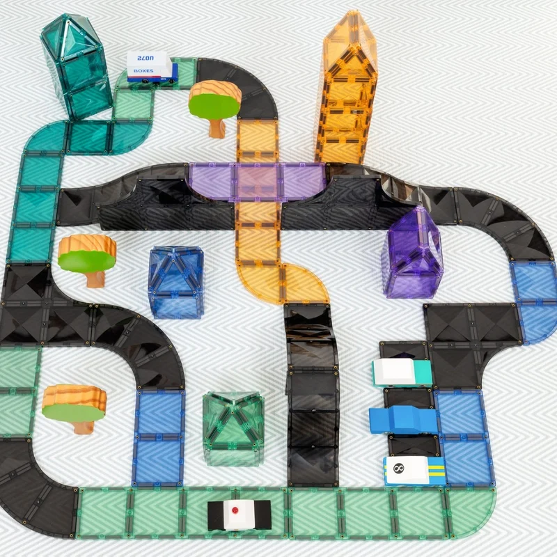 Magnetbausteine - Rampen & Kreuzungen Pack 16 Teile