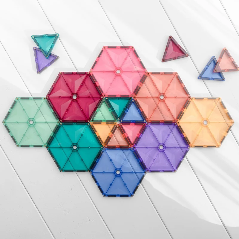 Magnetbausteine – Pastell-Geometrie-Set 40 Teile