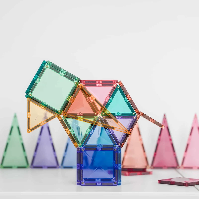 Magnetbausteine – Pastell-Geometrie-Set 40 Teile