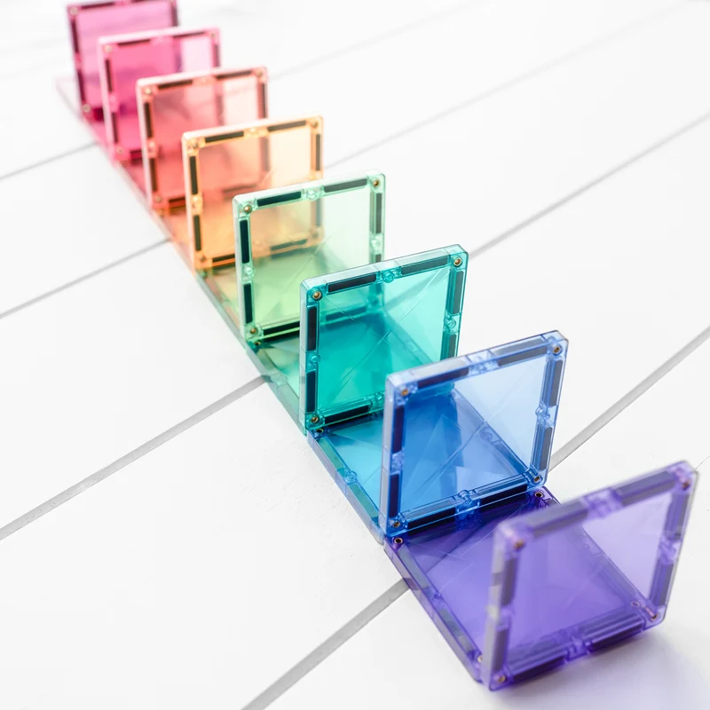 Magnetbausteine - Pastellfarbenes Quadrat Pack 40 Teile