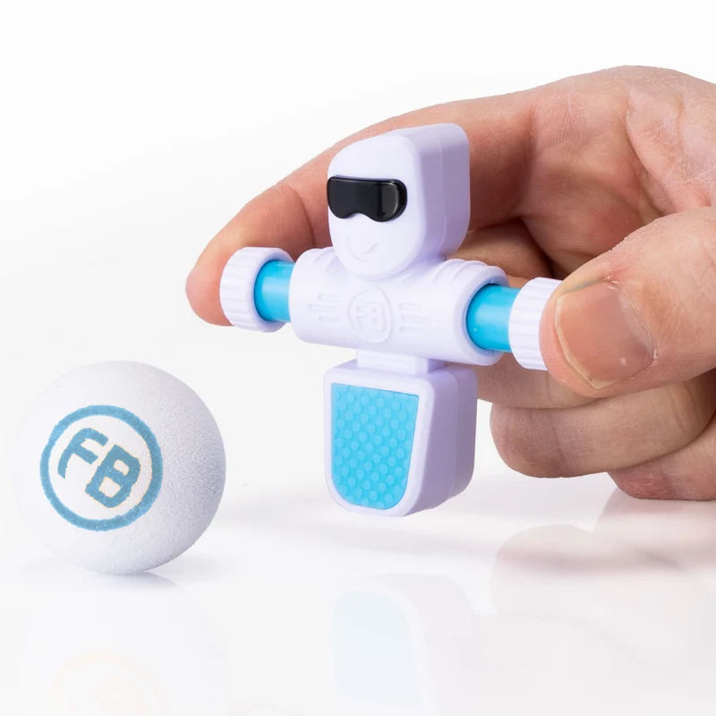 Foosbots Tischfußballspiel Set für einen Spieler – Weiß