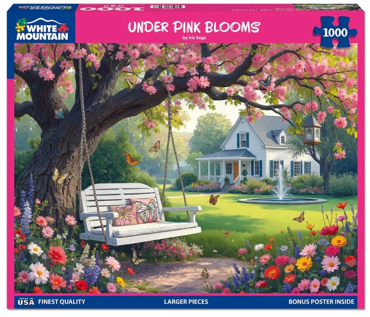 PFG Under Pink Blooms (1000pcs) (Usage/Used - PUZZLES FOR GOOD)