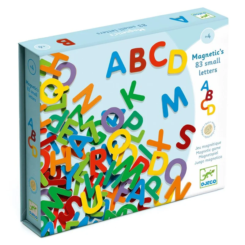 Holzmagnete – Buchstaben, 83 Stück