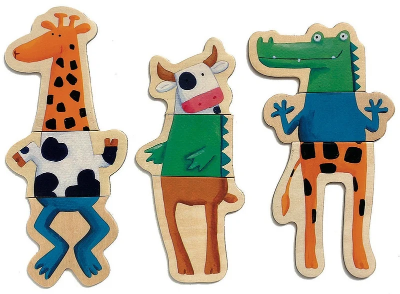 Holz-Magnetpuzzle – Tiere 24 Teile
