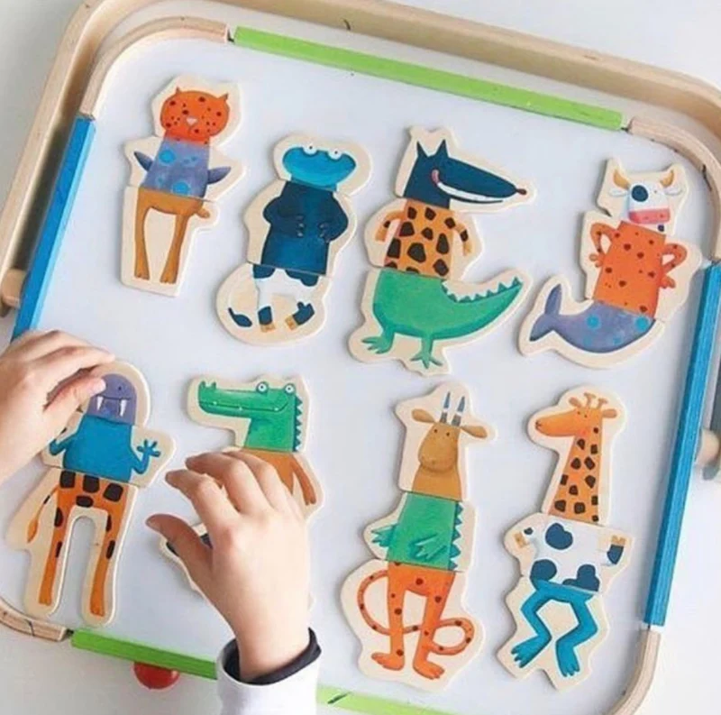 Holz-Magnetpuzzle – Tiere 24 Teile