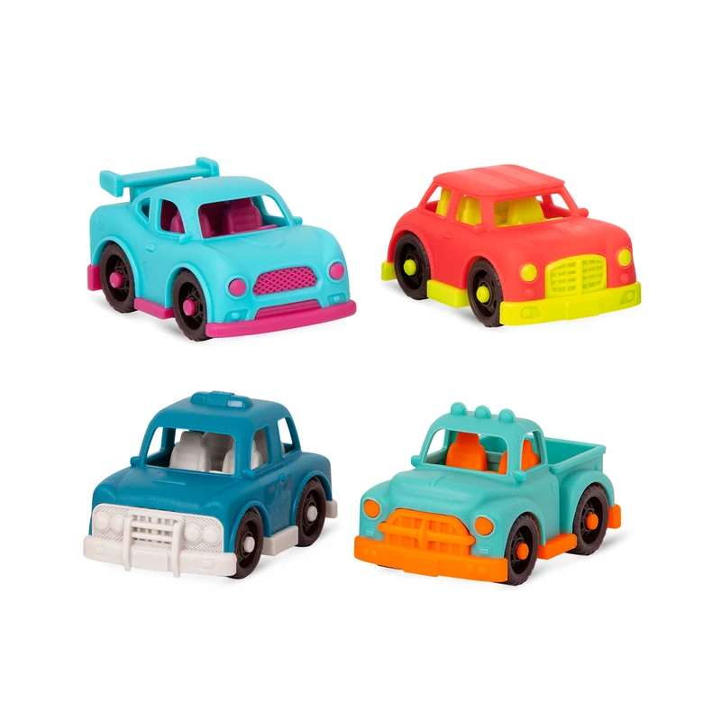 Set mit 4 kleinen Autos mit Pick-up – Happy Cruisers