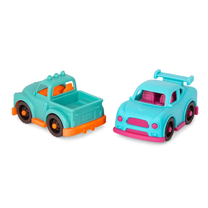 Set mit 4 kleinen Autos mit Pick-up – Happy Cruisers
