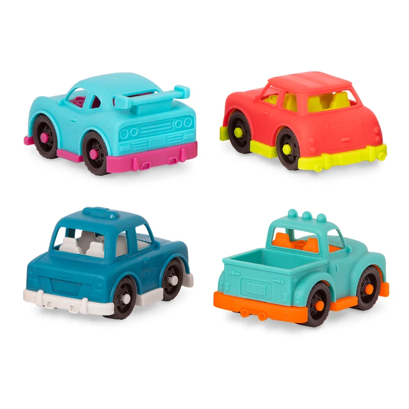 Set mit 4 kleinen Autos mit Pick-up – Happy Cruisers
