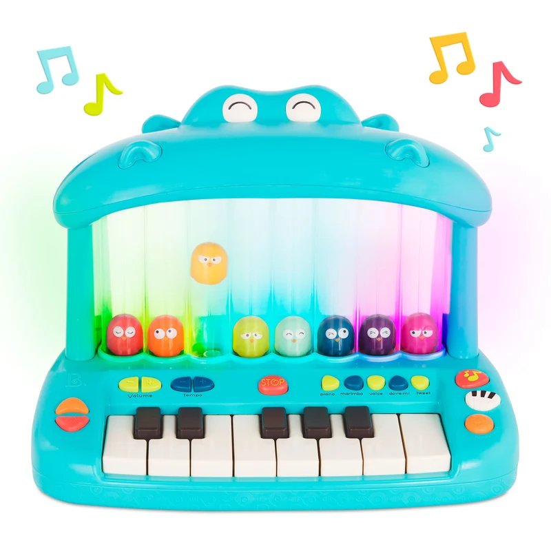 Keyboard mit springenden Vögeln – Hippo Pop Play Piano