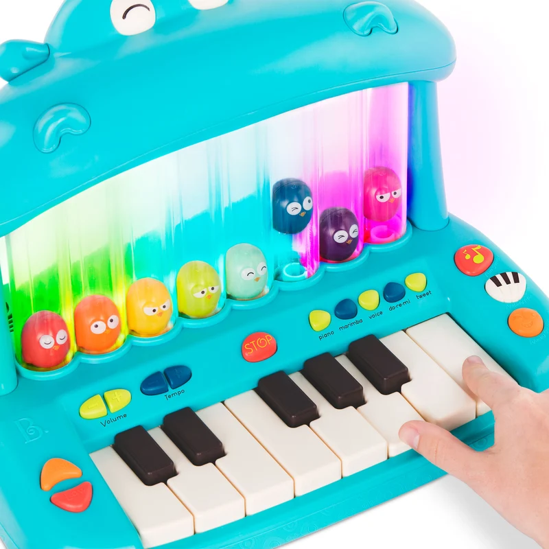 Keyboard mit springenden Vögeln – Hippo Pop Play Piano