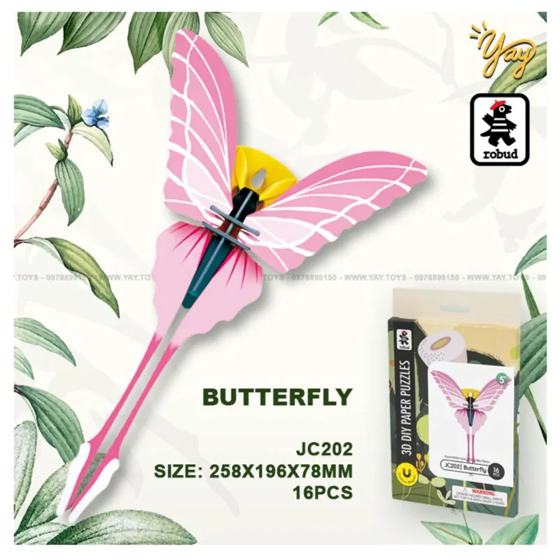 Robud - Schmetterling 3D DIY Papier Puzzle