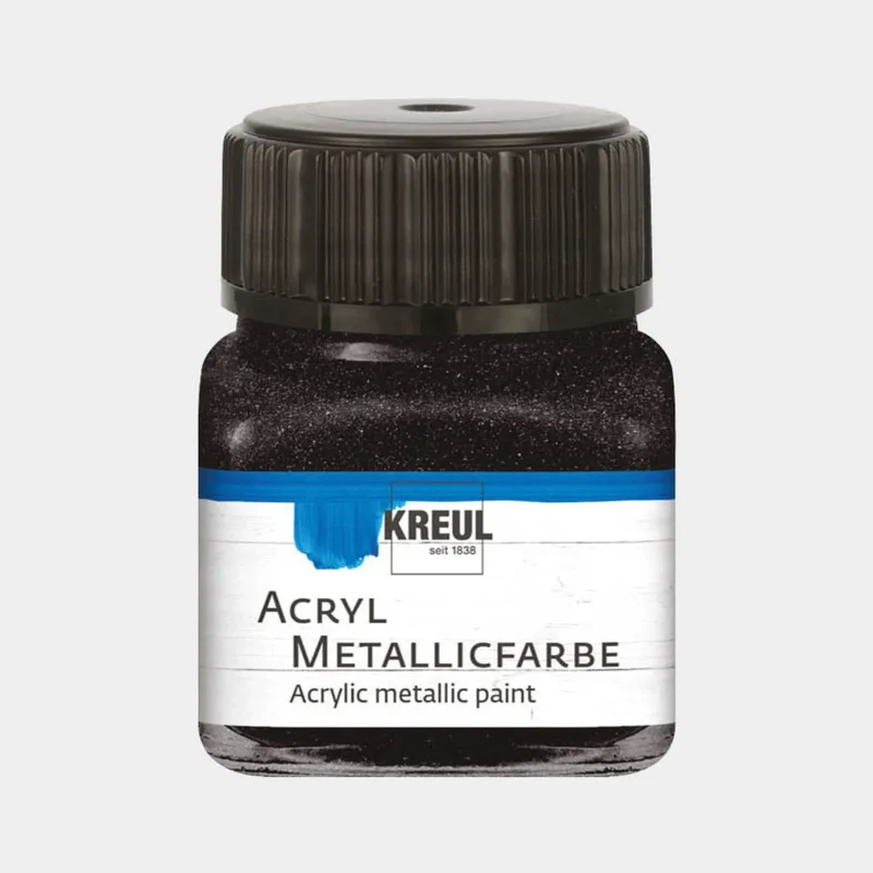 KREUL - Acryl Metallicfarbe Schwarz 20 ml