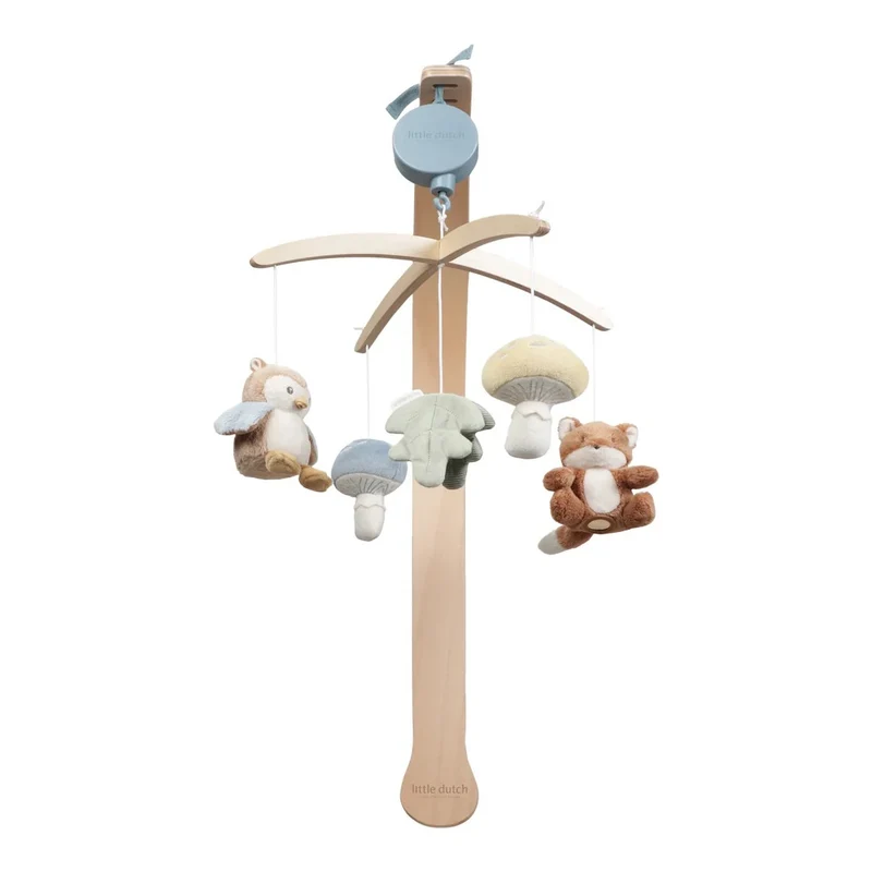 Holz-Karussell für das Kinderbett – Forest Friends