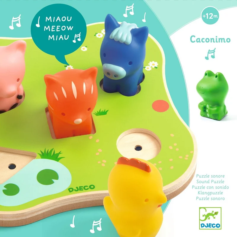 Holz-Puzzle mit Geräuschen - Caconimo