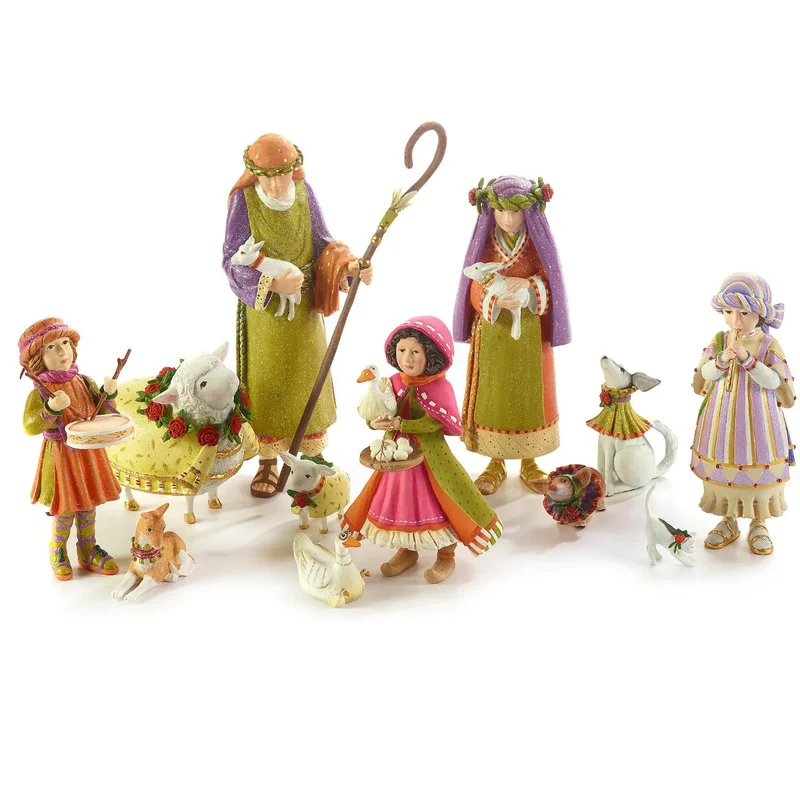 Krinkles - Nativity Mini Figuren - Mädchen mit Ente und Gans