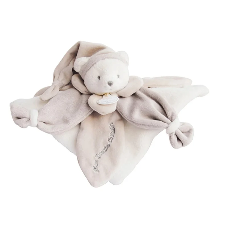 Doudou Schmusetuch Bär,braungrau 24cm