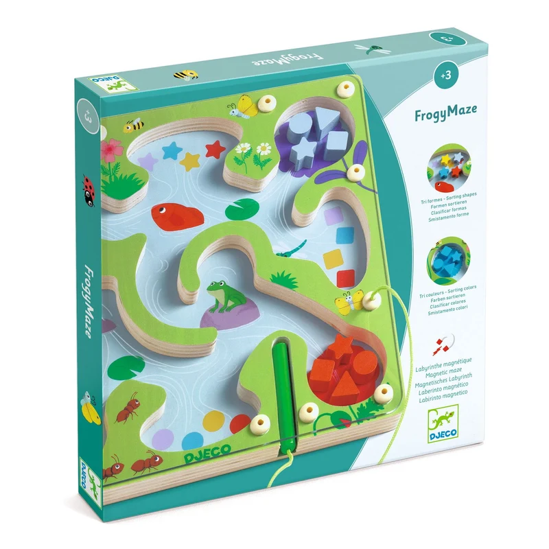 Magnetisches Holzlabyrinth – FrogyMaze
