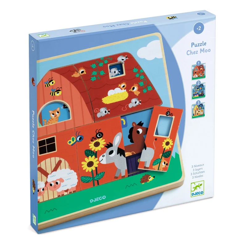 Puzzle für die Kleinsten 3 Spielbretter - Bauernhof