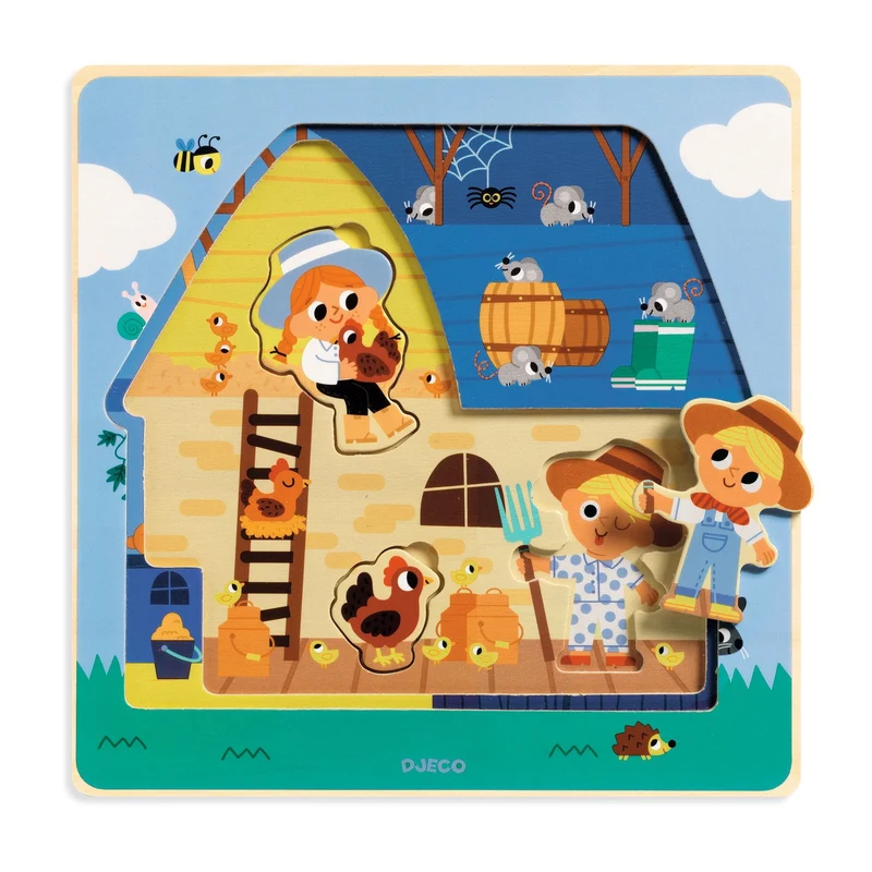 Puzzle für die Kleinsten 3 Spielbretter - Bauernhof