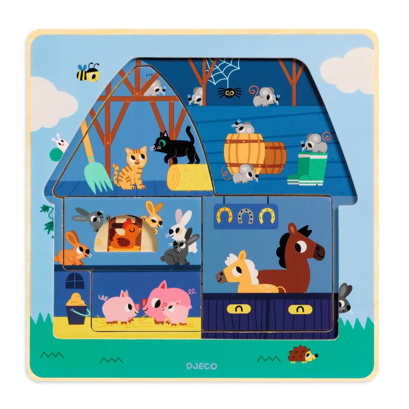 Puzzle für die Kleinsten 3 Spielbretter - Bauernhof