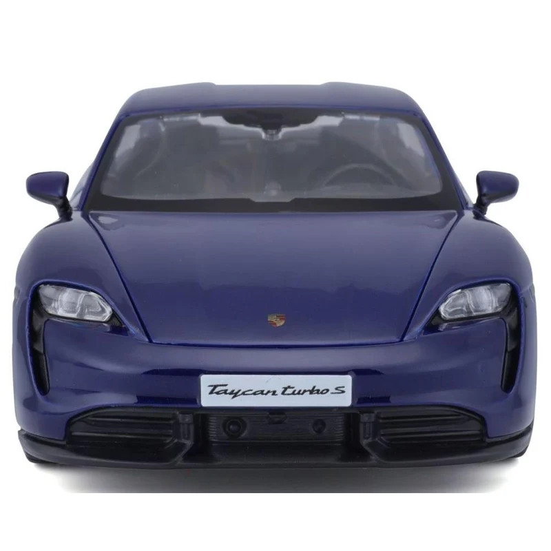 Bburago Porsche Taycan Turbo S blau 1/24