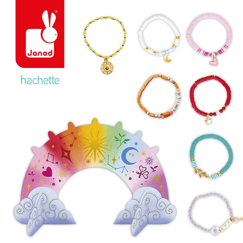Kreatives Set zum Basteln von Schmuck mit Ständer – Armband für jeden Tag der Woche 7+