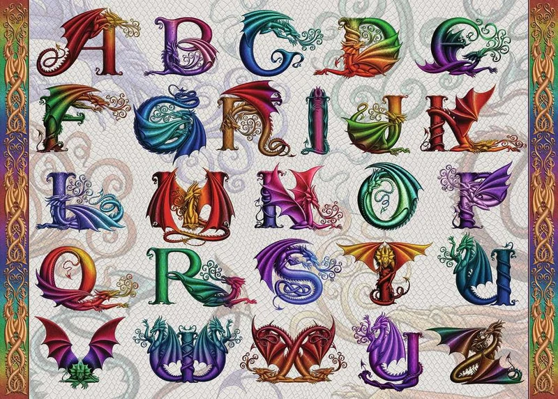 Ravensburger Dragon Alphabet, Sue Ellen Brown (1000pcs)