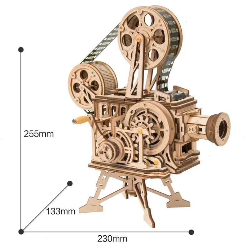 ROKR - Vitascope - 3D Holzbausatz - Holzmodell mit Getriebe