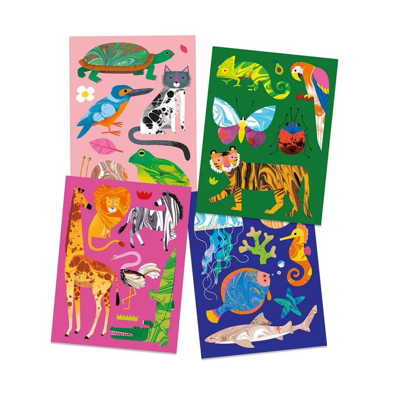 Djeco Marmorpapier Bunt