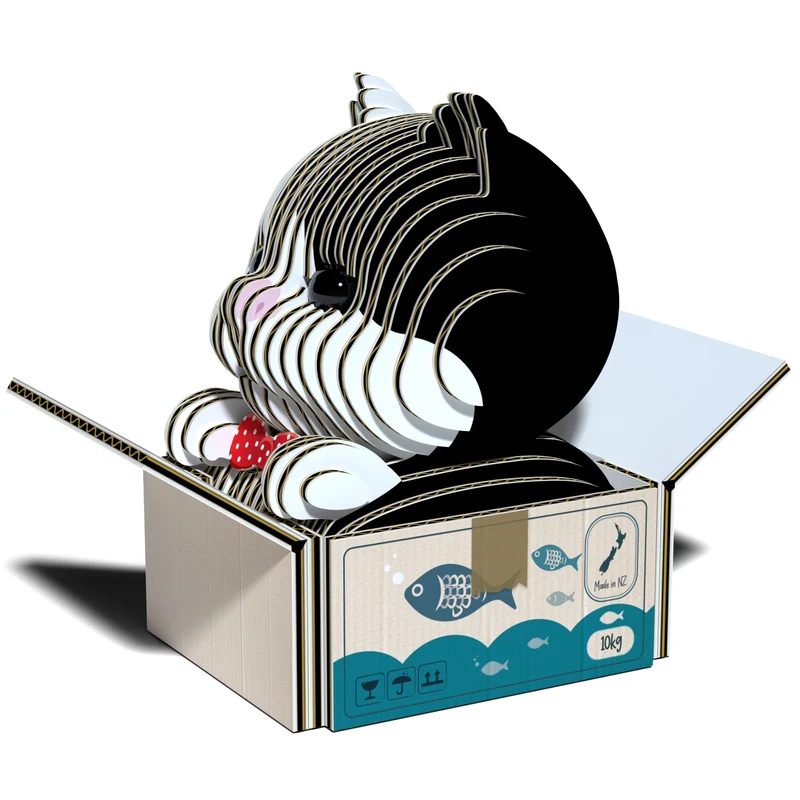 Öko-Puzzle 3D – Kätzchen Tuxedo