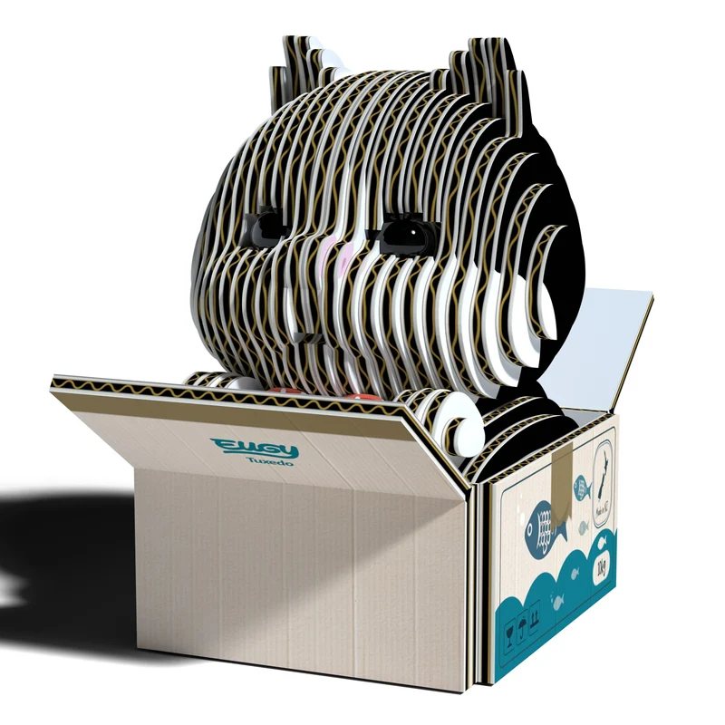 Öko-Puzzle 3D – Kätzchen Tuxedo