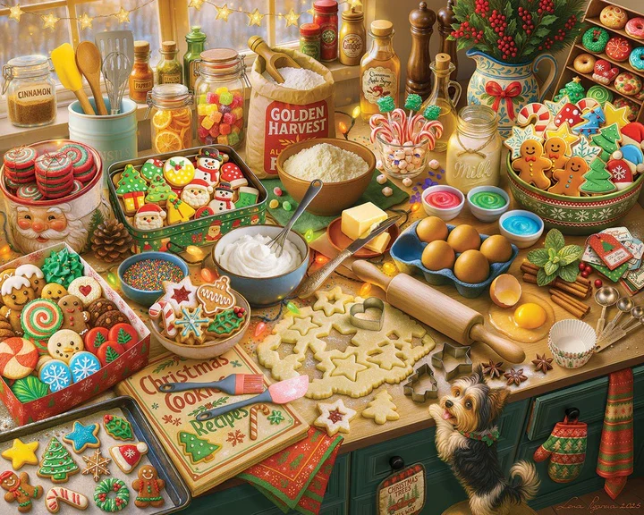 PFG Christmas Baking, Lena Pigareva (1000pcs) (Usage/Used - PUZZLES FOR GOOD)