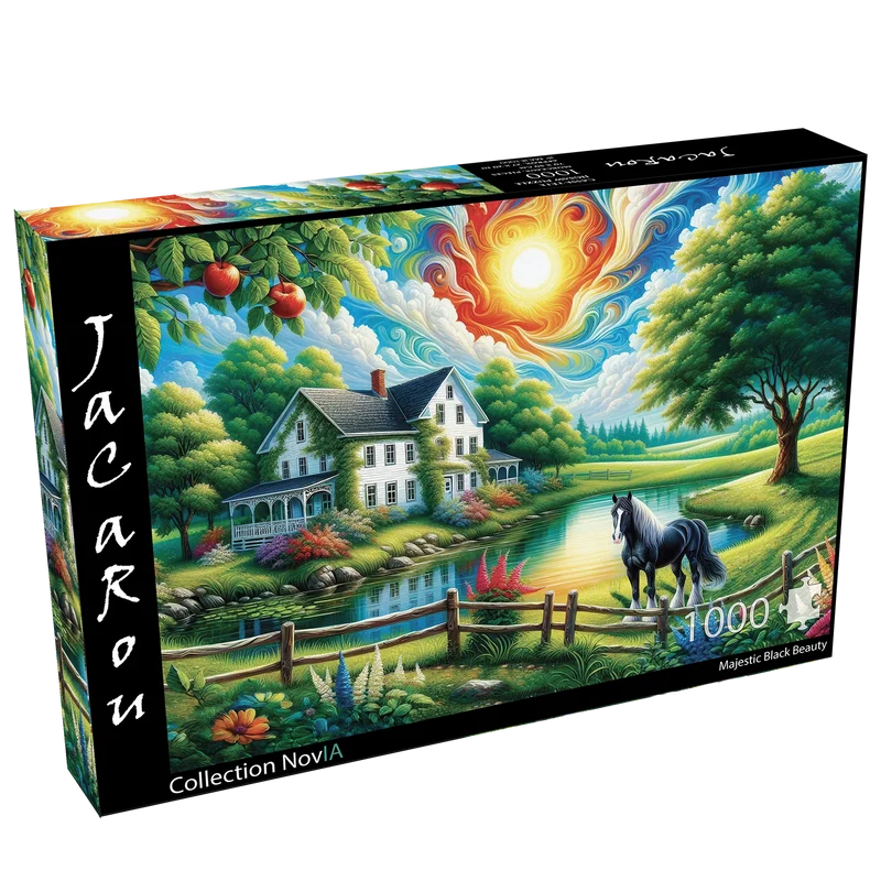 PFG Majestic Black Beauty - Collection NovIA (1000pcs) (Usage/Used - PUZZLES FOR GOOD)