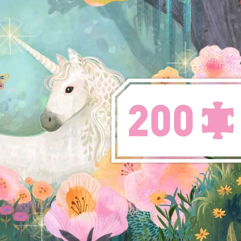 Papp-Puzzle - Einhörner 200 Teile