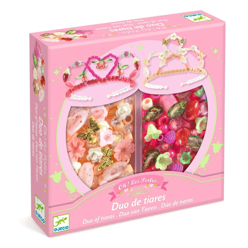 Schmuckset – 2 rosa Diademe