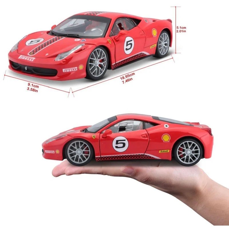 Bburago Ferrari Racing 458 Challenge 1/24 rot