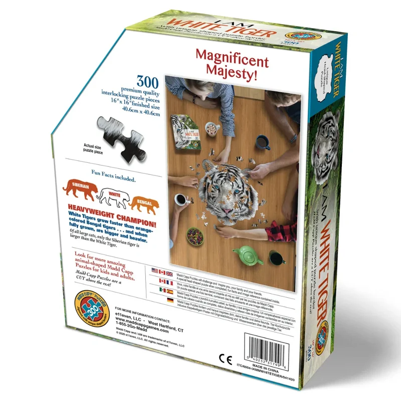 Madd Capp Puzzle - Mini weisser Tiger - 300 Teile