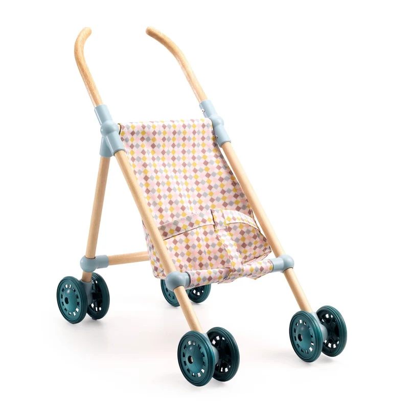 Holz-Kinderwagen für Pomea-Puppen