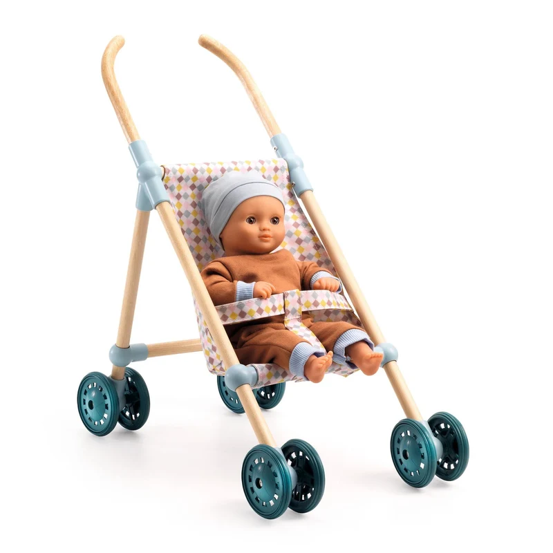 Kinderwagen für Pomea-Puppen - Gelb
