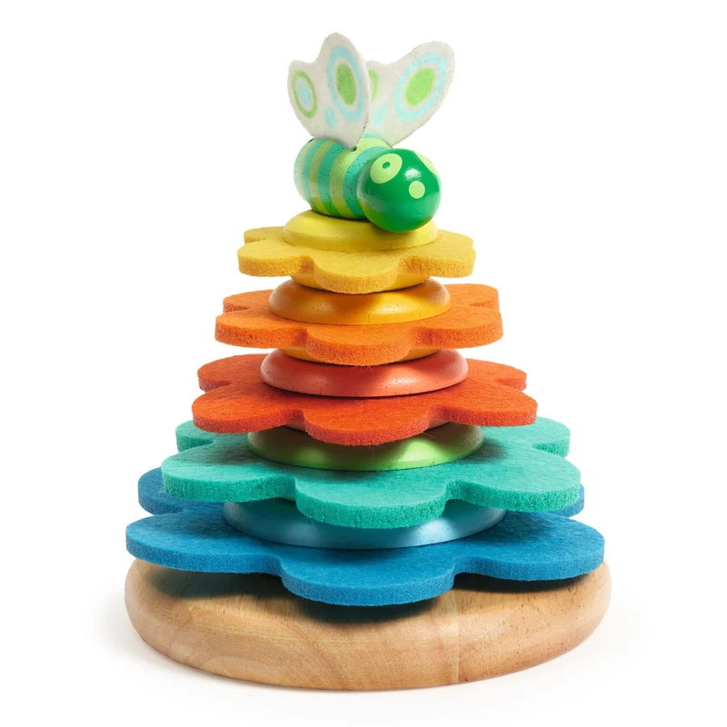 Holzpuzzle mit Filzelementen – Schmetterling