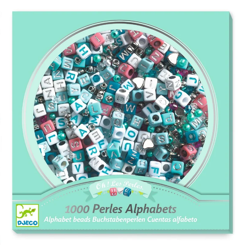 Set zum Basteln von Schmuck - Silberne Buchstaben